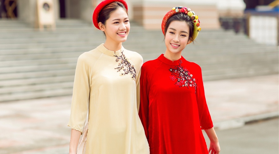 My Linh, Thanh Tu goi y ao dai ngay Tet hinh anh