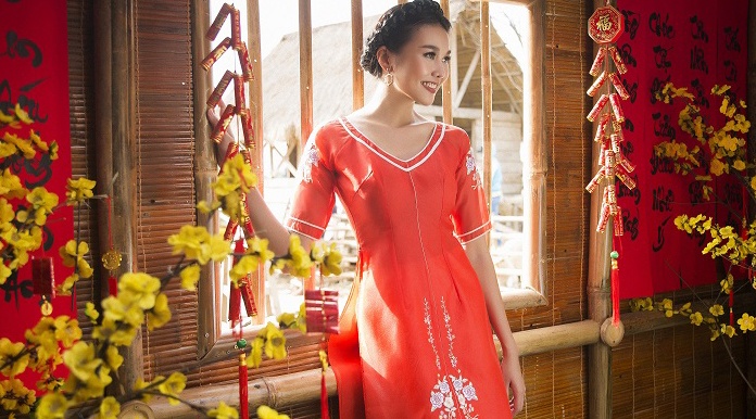 Thanh Hang goi y ao dai cach tan du xuan hinh anh