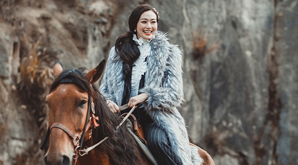 Khanh My luyen vo o phim truong 'Hoan Chau cach cach' hinh anh