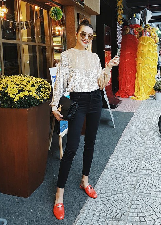Sao Việt diện street styles sành điệu  ảnh 2 Sao Viet dien street styles sanh dieu anh 2