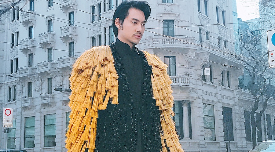 Ly Qui Khanh an mac 'doc, di' du show Dolce&Gabbana hinh anh