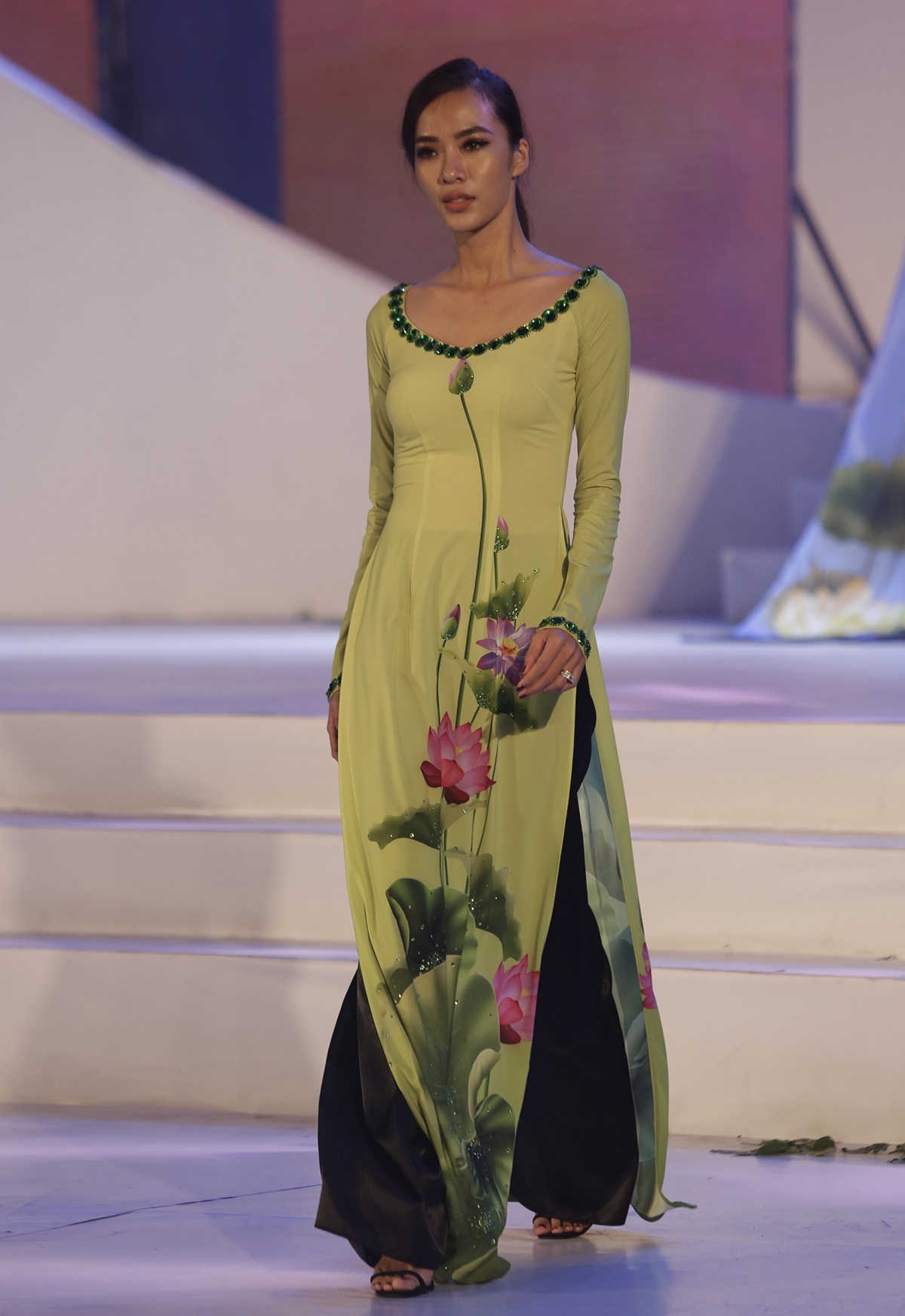 Ao dai hoa tiet 'Truyen Kieu' anh 5