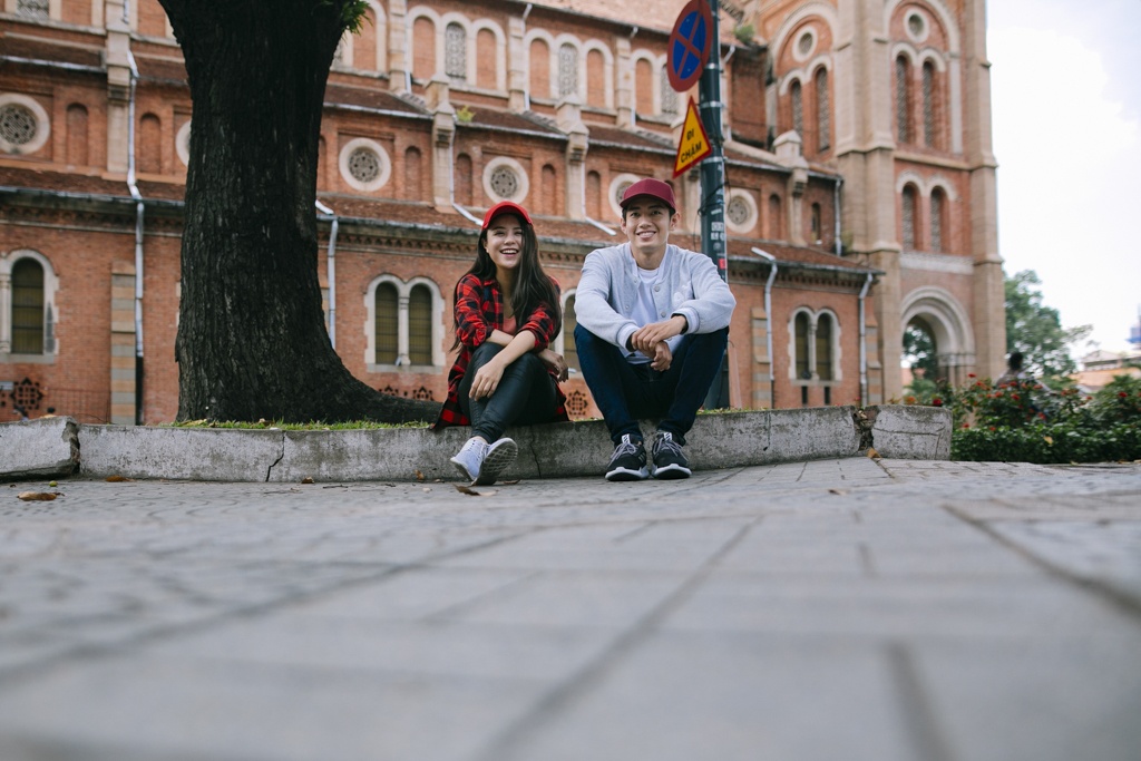 Quang Dang - Thai Trinh di xe may den su kien anh 9