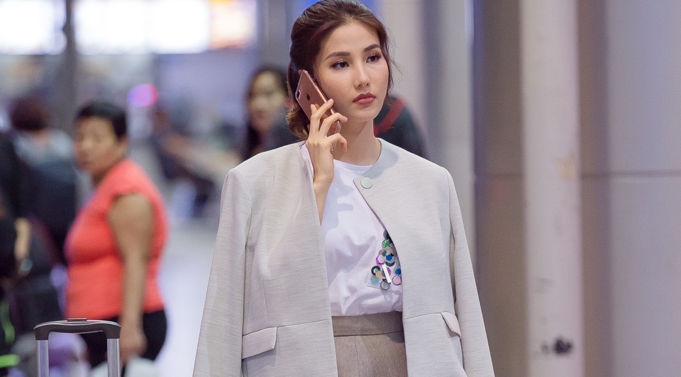 Diem My 9X sang Han Quoc du Lien hoan phim hinh anh