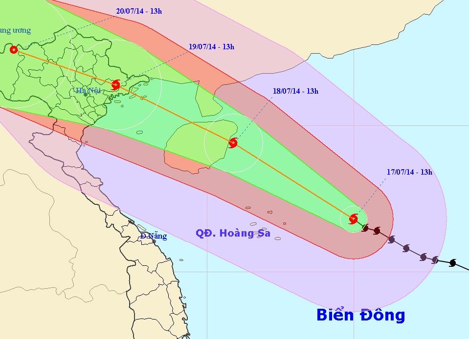 Bao Than Sam se gay mua lon, song bien cao 5-6 met hinh anh