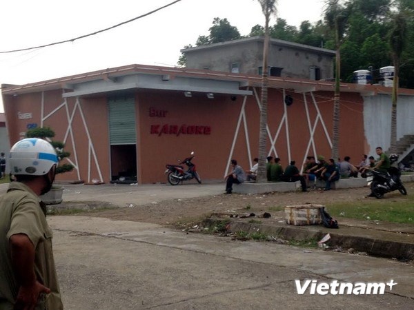 Quán karaoke, nơi xảy ra vụ ngạt khí.