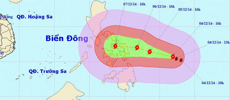 Không loại trừ khả năng siêu bão Hagupit đi vào Biển Đông- ảnh NCHMF