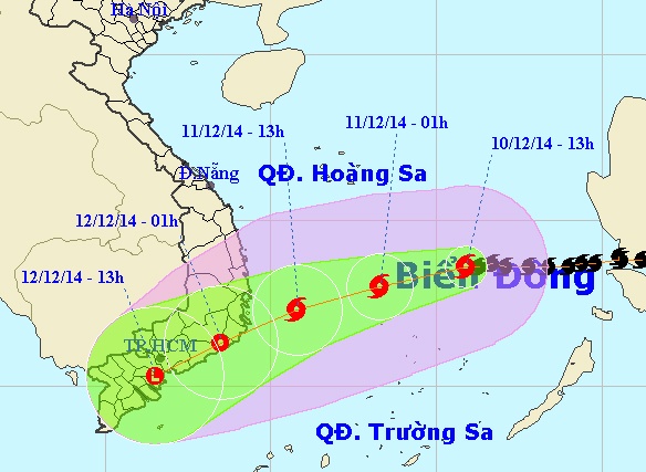 Bao Hagupit bat ngo tang cap, huong vao Khanh Hoa-Ninh Thuan hinh anh
