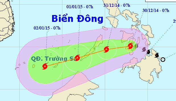 Bao Jangmi huong ve phia nam Bien Dong hinh anh