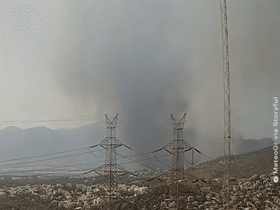 Timelapse chay rung lan nhanh o Hy Lap hinh anh