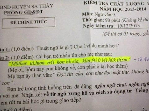 Thu vi de thi ve ‘ngon ngu chat’ cua gioi tre hinh anh