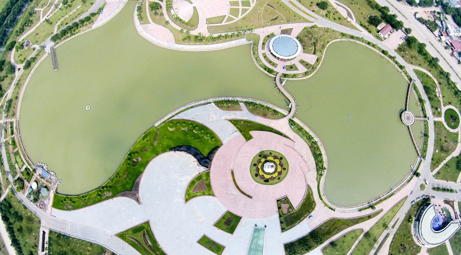 Cong vien Hoa Binh dep la nhin tu camera bay hinh anh