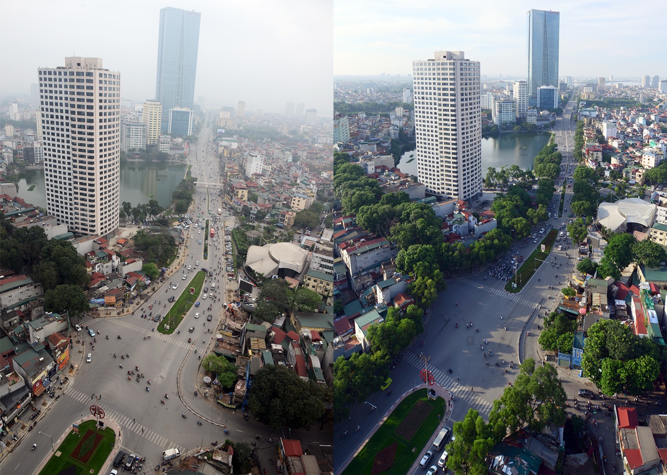 Duong dep nhat Viet Nam truoc va sau khi chat cay hinh anh