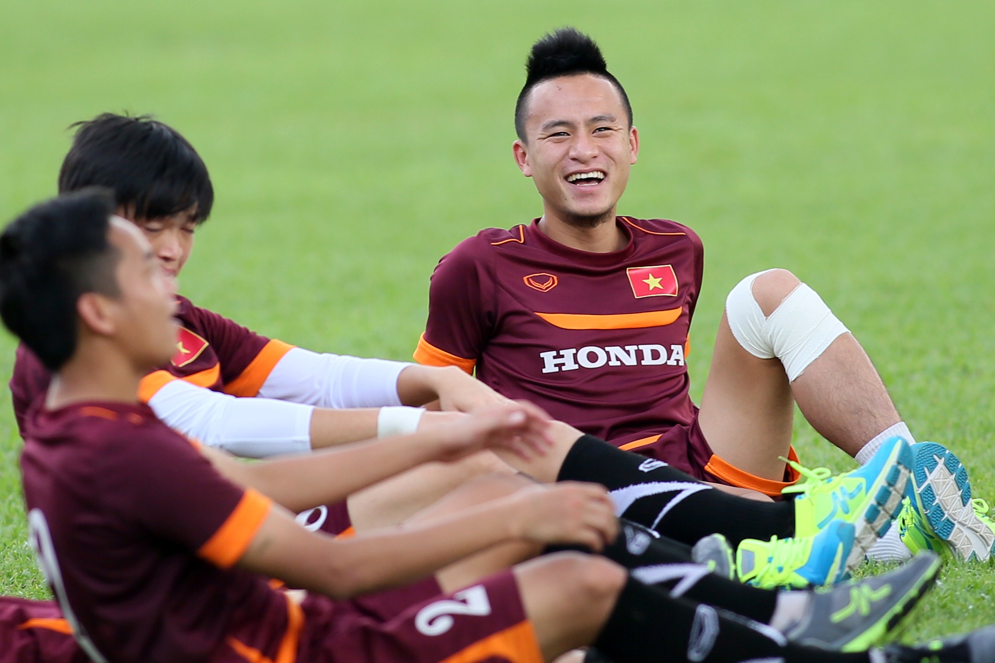 Cau thu U23 Viet Nam hao hung truoc tran gap Nhat Ban hinh anh