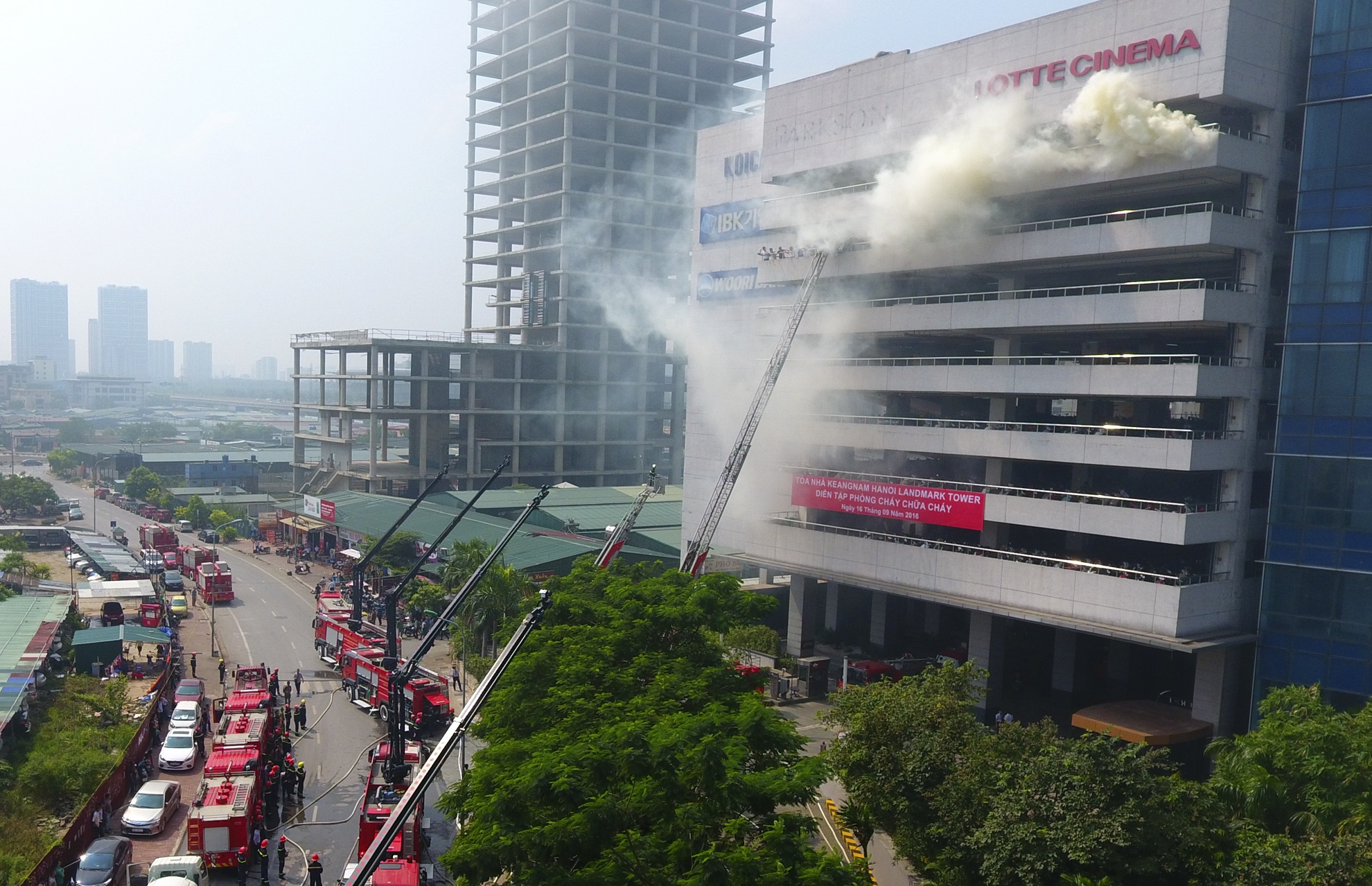 Dien tap chay lon o toa nha Keangnam anh 3