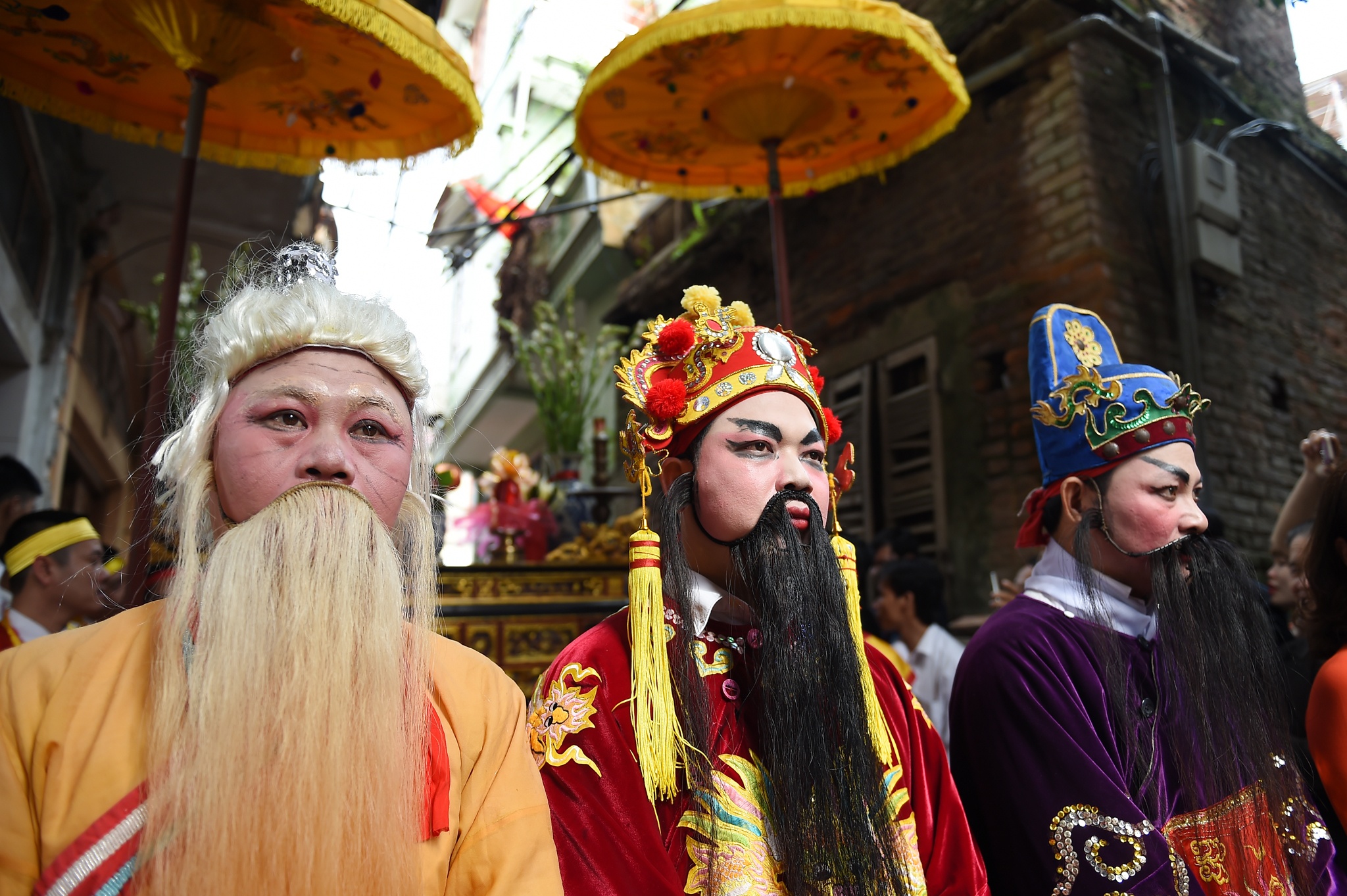 Bo ba Phuc - Loc - Tho trong le ruoc dinh dam o Bac Giang hinh anh