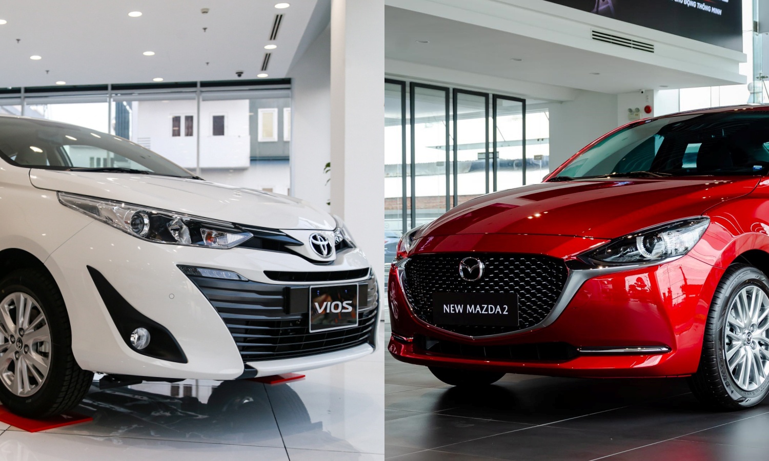 Sedan hang B cho gia dinh - chon Toyota Vios hay Mazda2? hinh anh