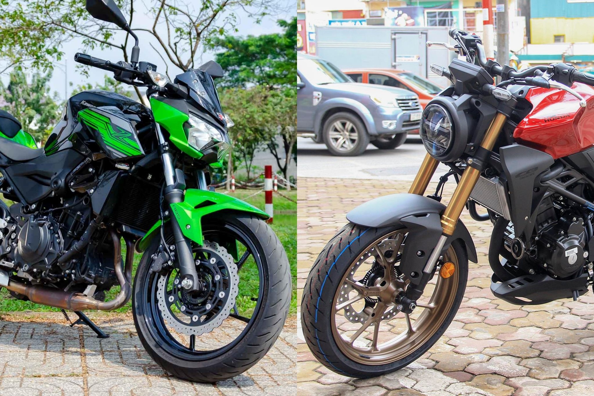 Tam 150 trieu dong chon Honda CB300R hay Kawasaki Z400 hinh anh