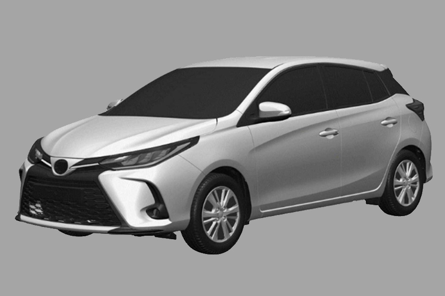 Toyota Yaris 2021 lo thiet ke moi giong Altis hinh anh