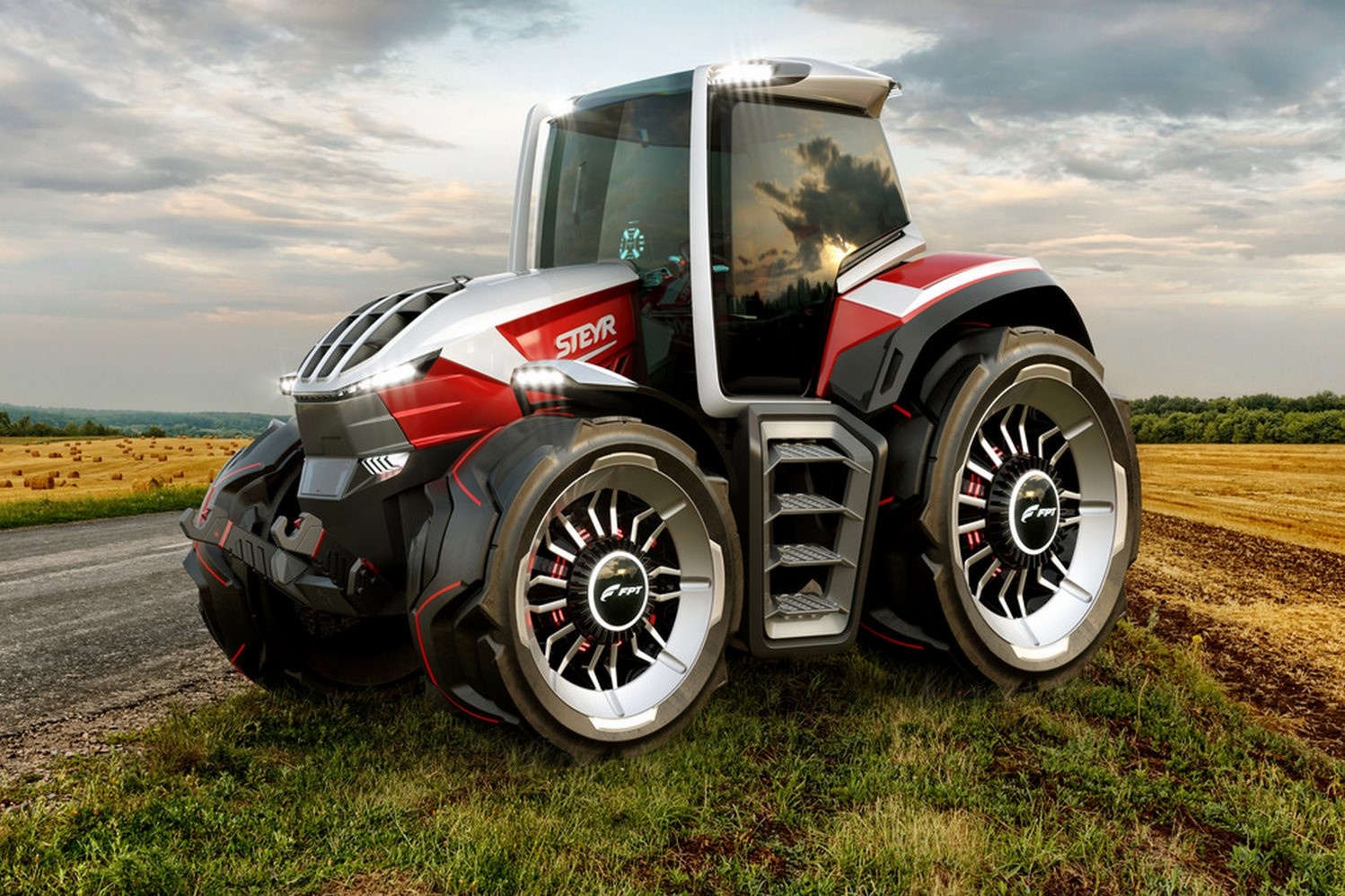 Concept xe may cay dung dong co hybrid hinh anh