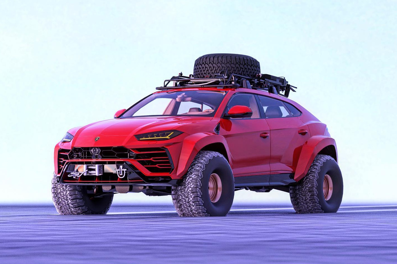 Ban phac thao thiet ke cua Lamborghini Urus do off-road hinh anh