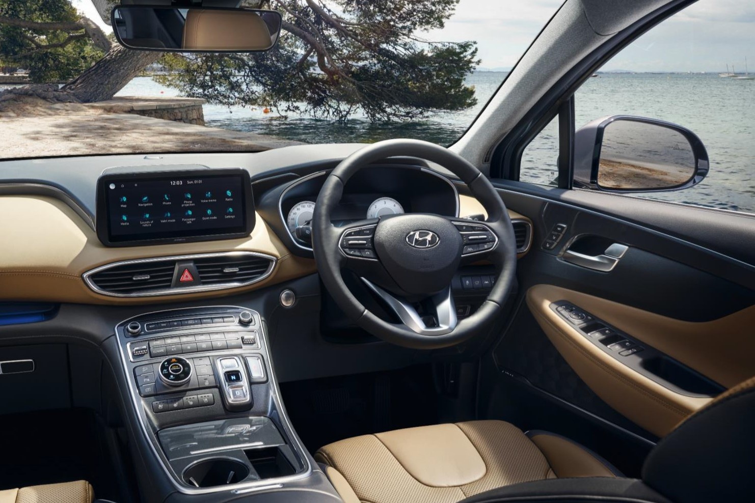 Hyundai Santa Fe 2021 ra mắt ảnh 5 Hyundai Santa Fe 2021 ra mat anh 5