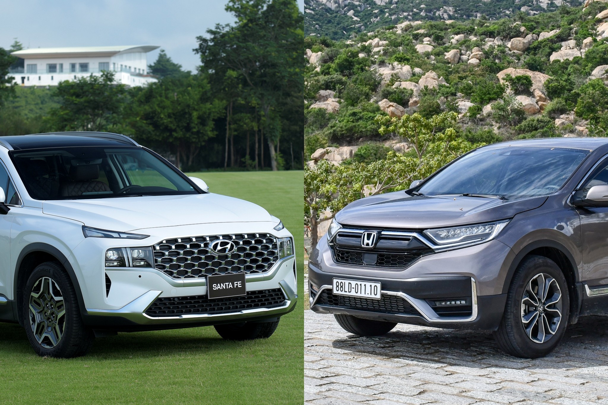 Tam gia 1 ty dong, chon Hyundai Santa Fe Tieu chuan hay Honda CR-V G? hinh anh