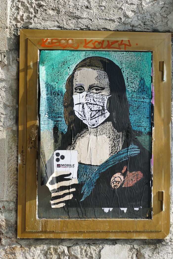 Mona Lisa đeo khẩu trang phòng dịch bệnh ảnh 4 Mona Lisa deo khau trang phong dich benh anh 4