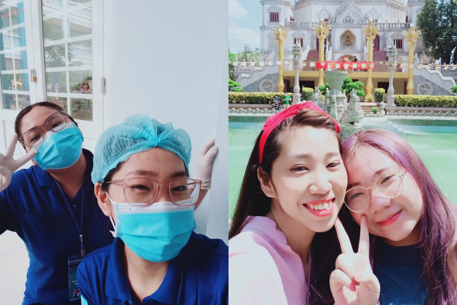 Nu sinh o TP.HCM vua hoc, vua di chong dich cung chi gai hinh anh