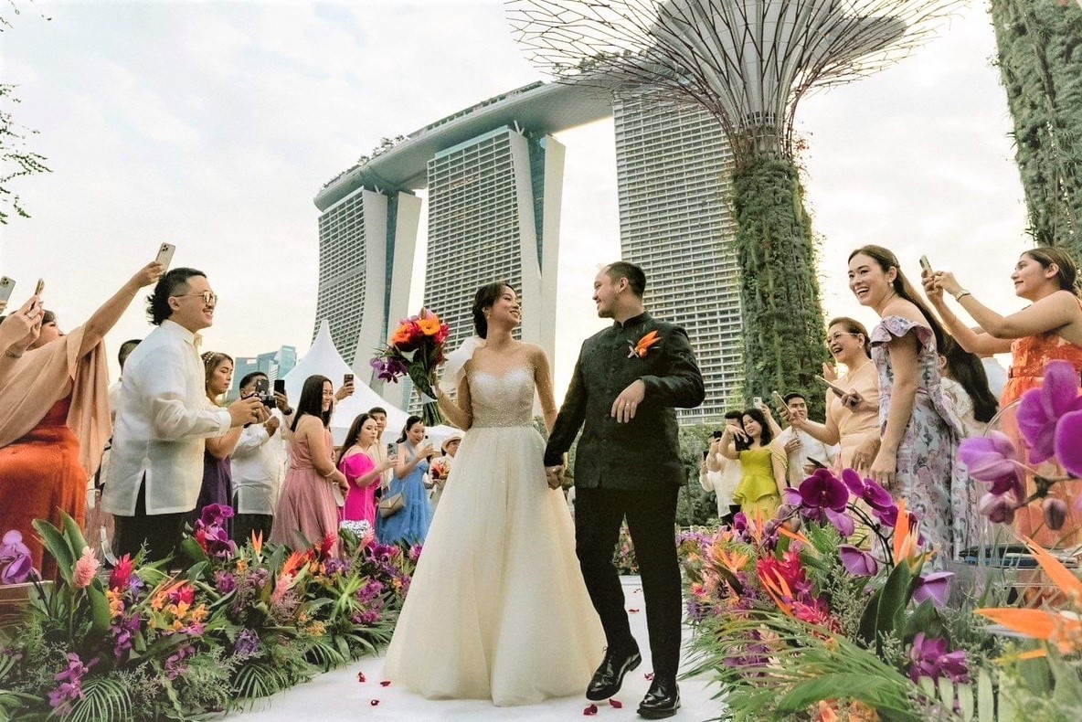 Dam cuoi trieu USD phong theo phim 'Crazy Rich Asians' o Singapore hinh anh