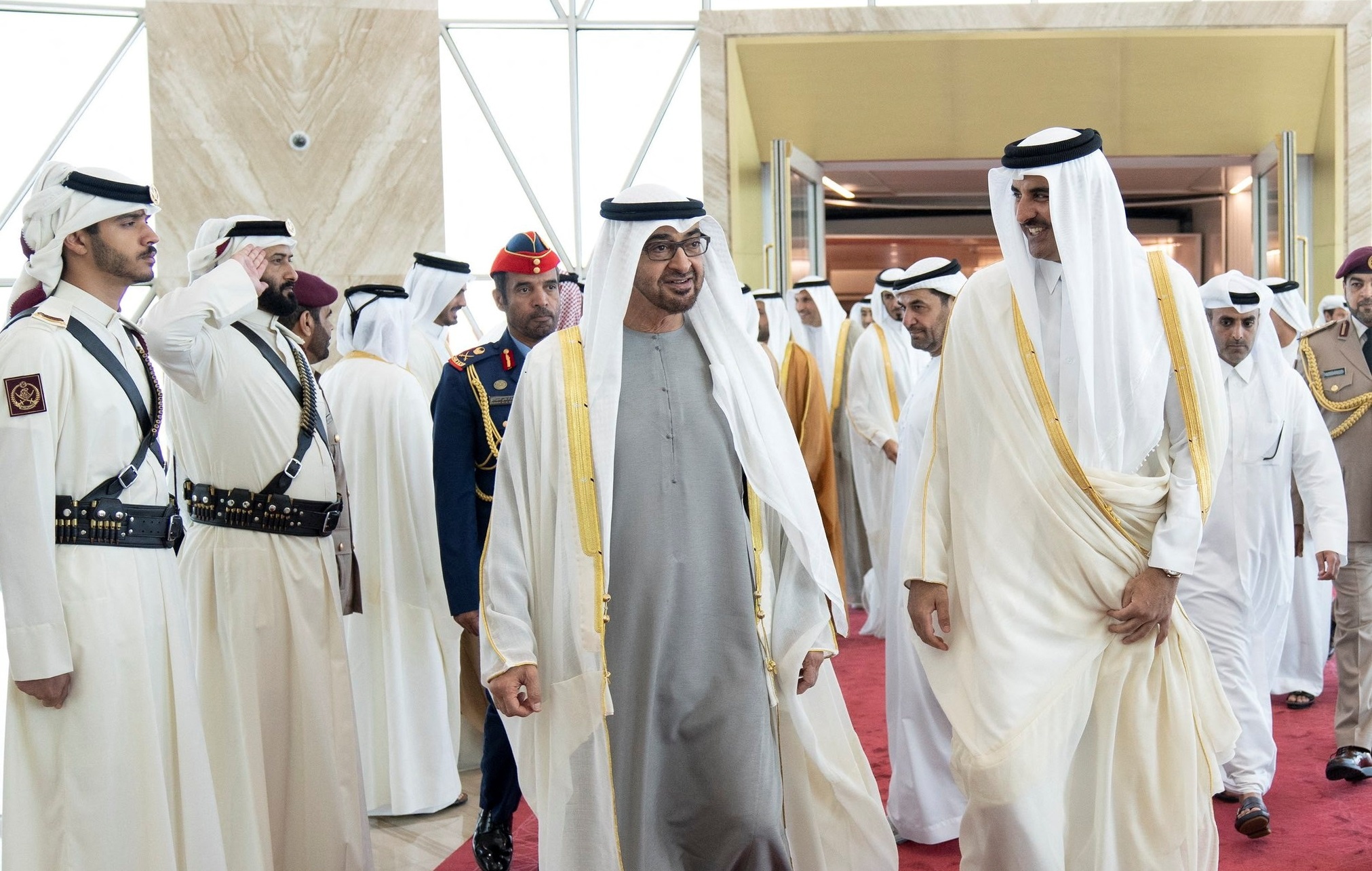 Tong thong UAE bat ngo tham Qatar hinh anh