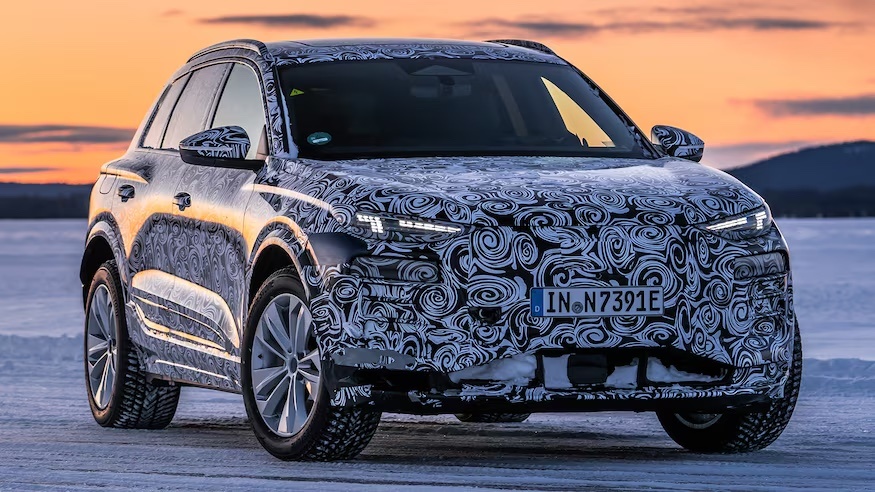 Audi Q6 e-tron tren duong thu nghiem hinh anh
