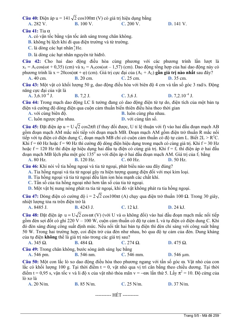 De thi dai hoc mon Ly 2014 anh 5