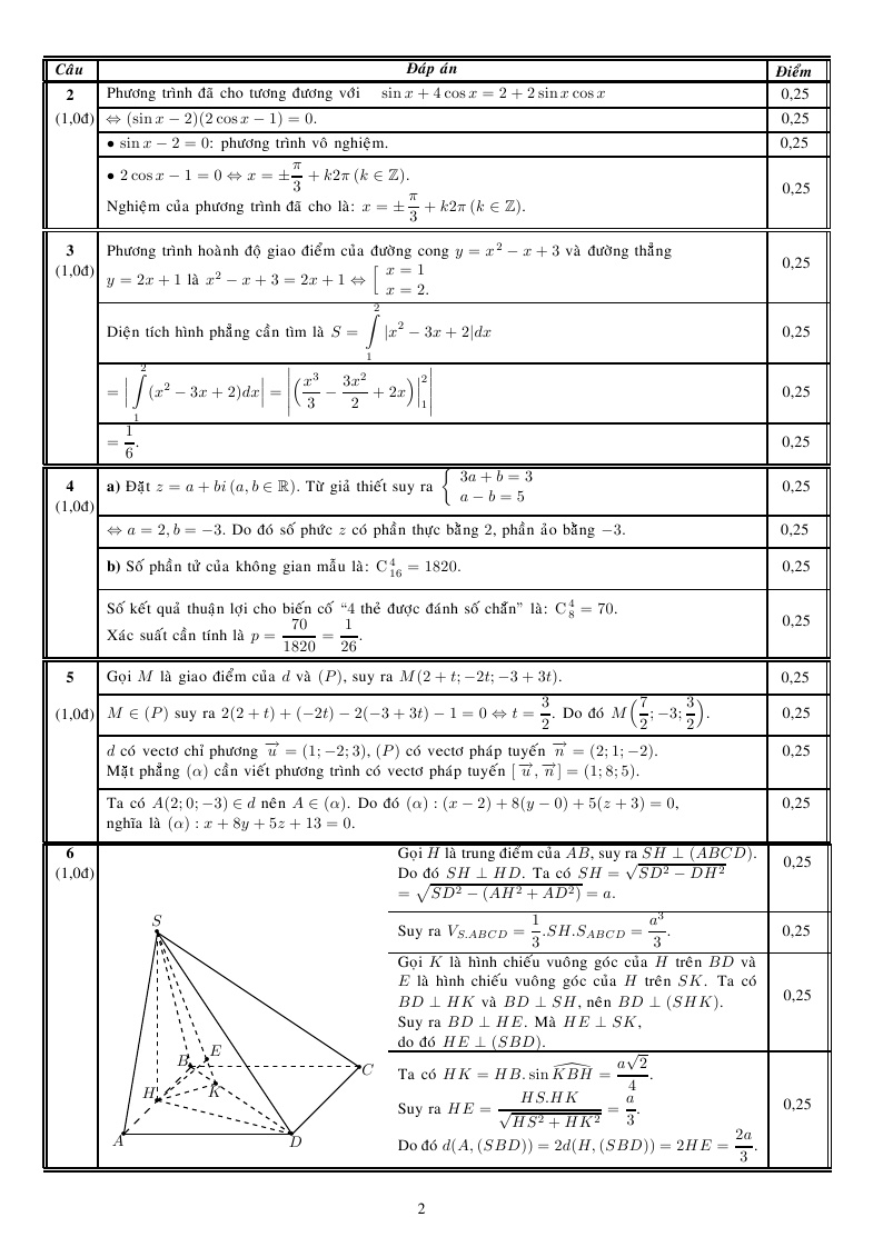 Đề thi đại học môn Toán khối A và A1 2014 ảnh 3 De thi dai hoc mon Toan khoi A va A1 2014 anh 3