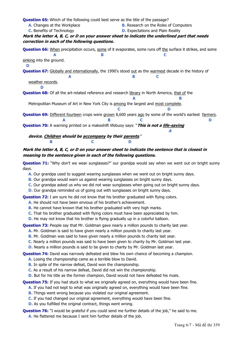 De thi dai hoc mon Anh khoi D 2013 anh 6