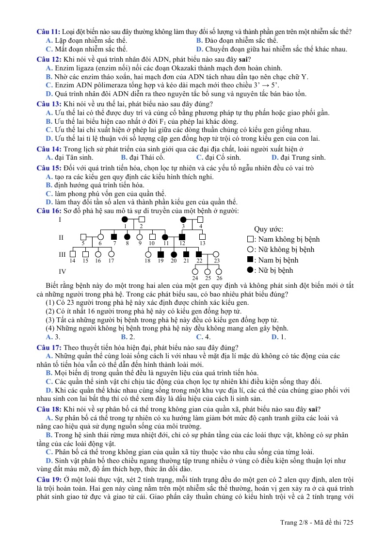 De thi dai hoc (THPT Quoc gia) mon Sinh 2015 anh 2