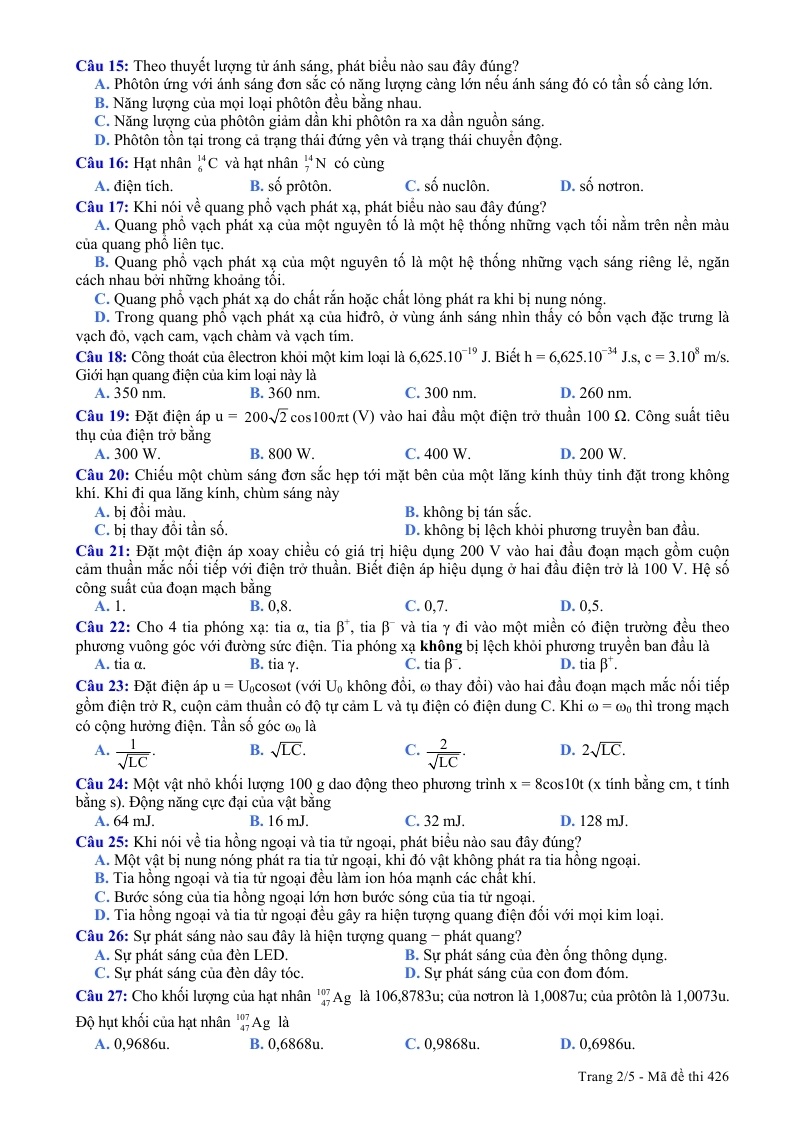 De thi THPT Quoc gia mon Ly 2015 anh 2