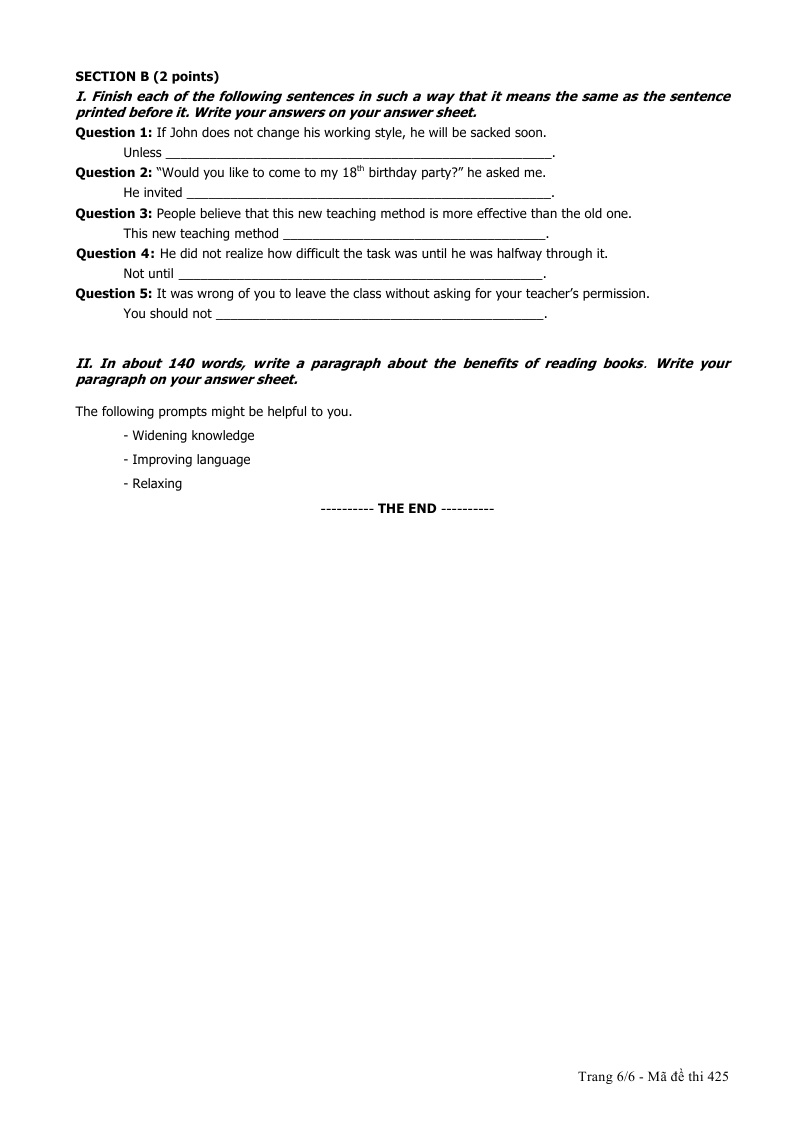 Đề thi THPT Quốc gia môn Anh 2015 ảnh 6 De thi THPT Quoc gia mon Anh 2015 anh 6