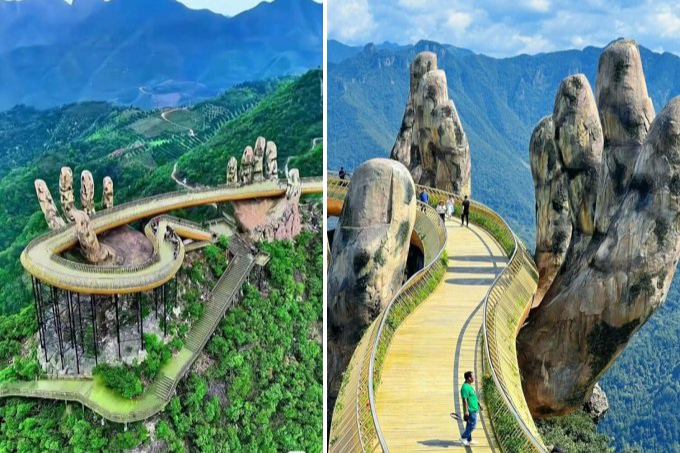 Xuat hien phien ban 'anh em that lac' cua cau Vang Da Nang hinh anh