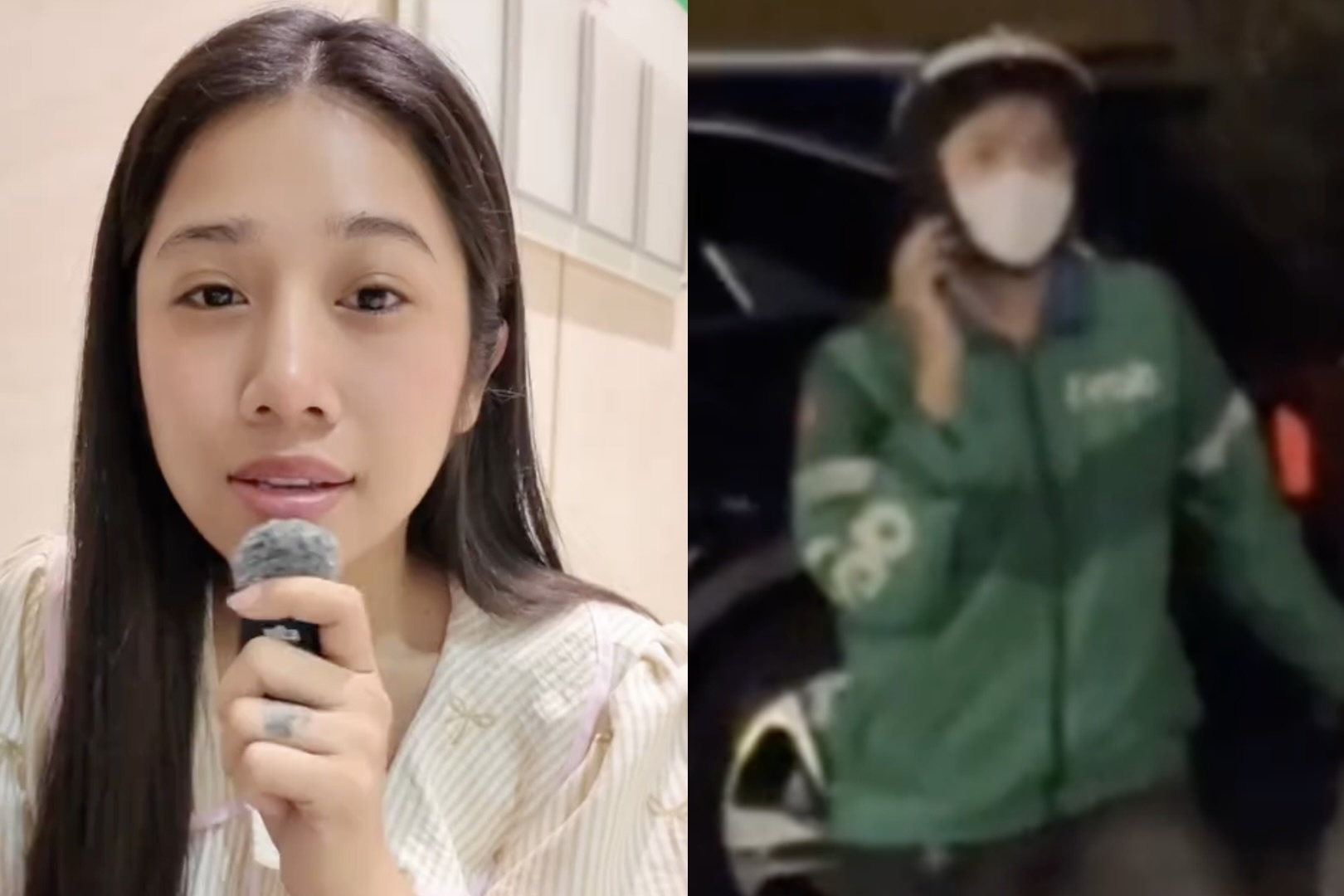 Khoanh khac nu TikToker 'bom hang', tang bua sang cho tai xe gay sot hinh anh
