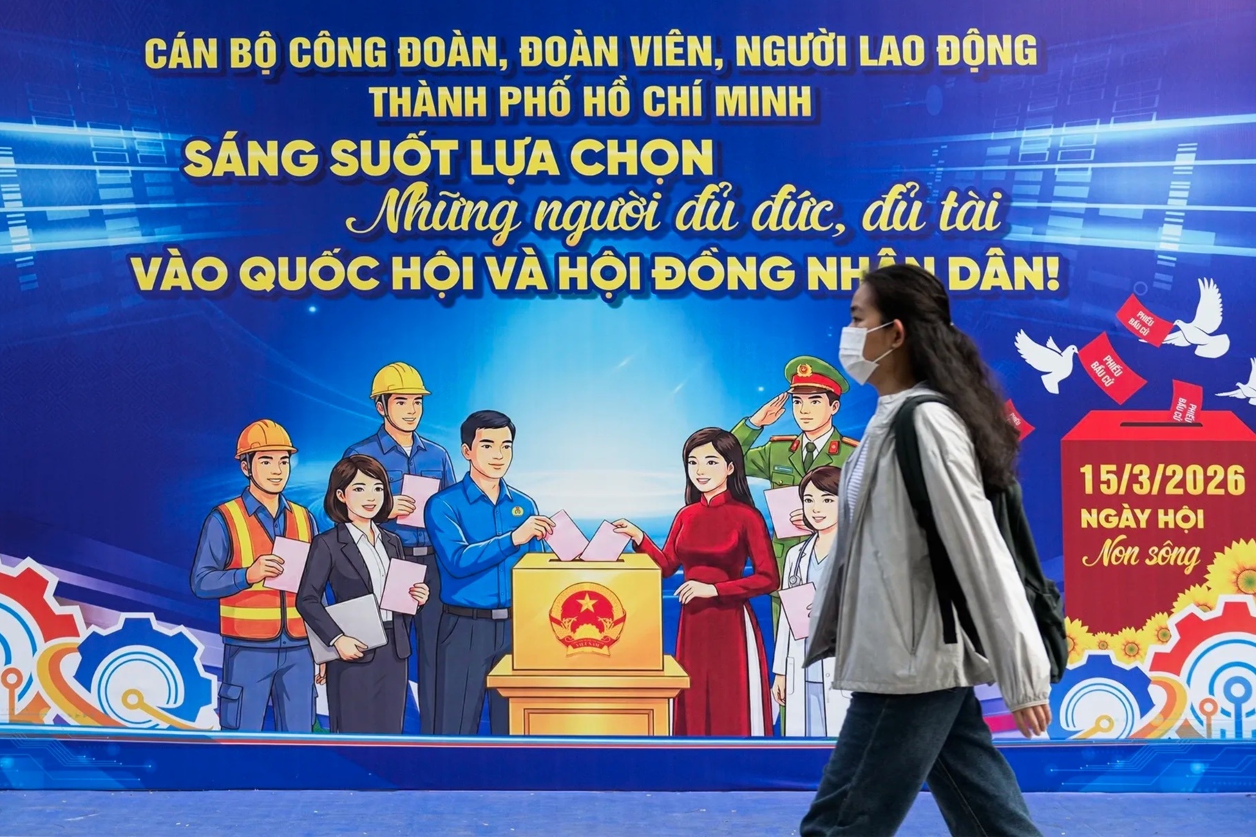 La phieu dau doi cua cu tri tre truoc ngay bau cu hinh anh