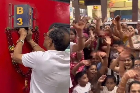 Gia dinh bao tron ca toa tau lam le cuoi gay tranh cai tren MXH hinh anh