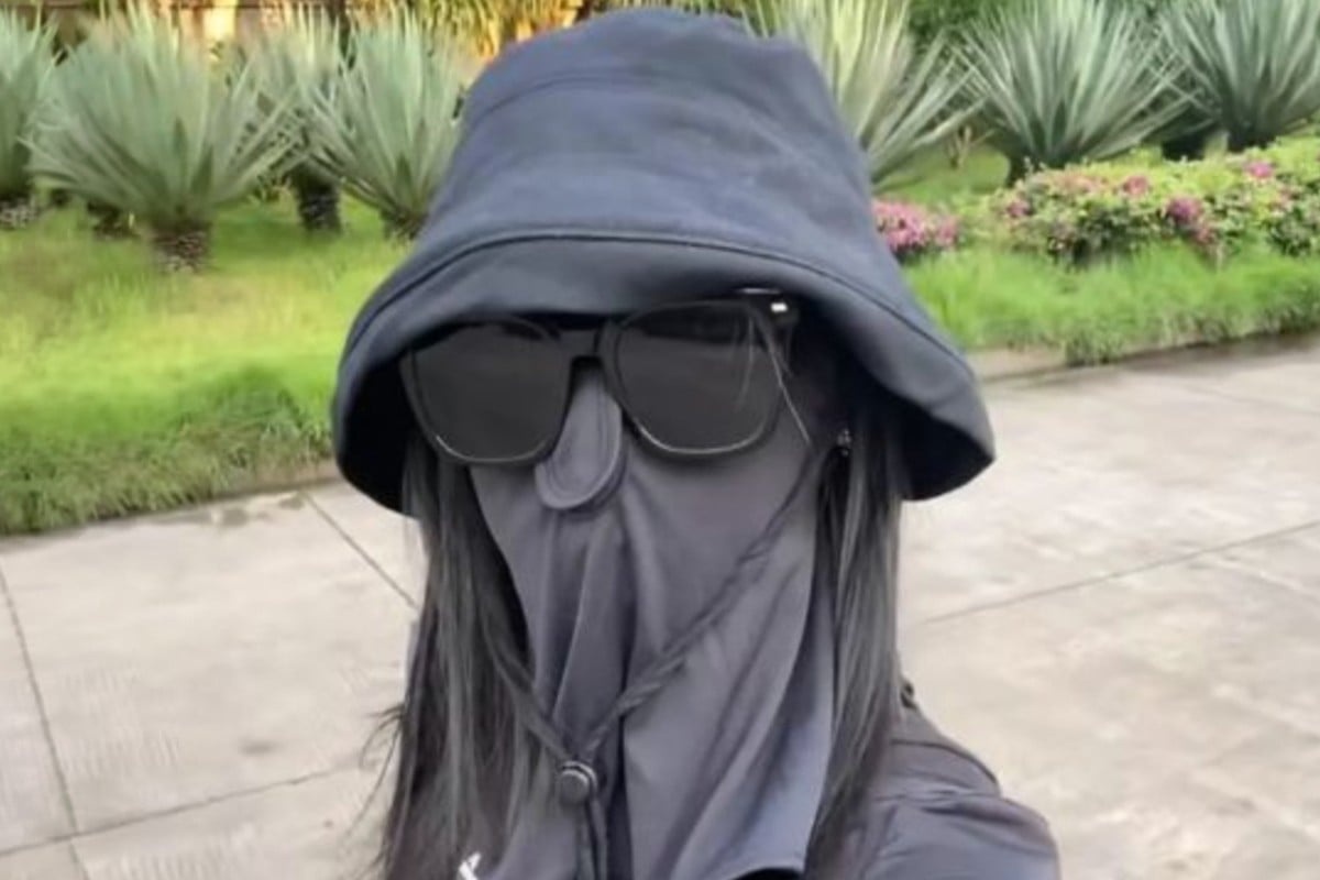 Bit kin nhu ninja giua nang gat, co gai Trung Quoc noi man ngua du doi hinh anh