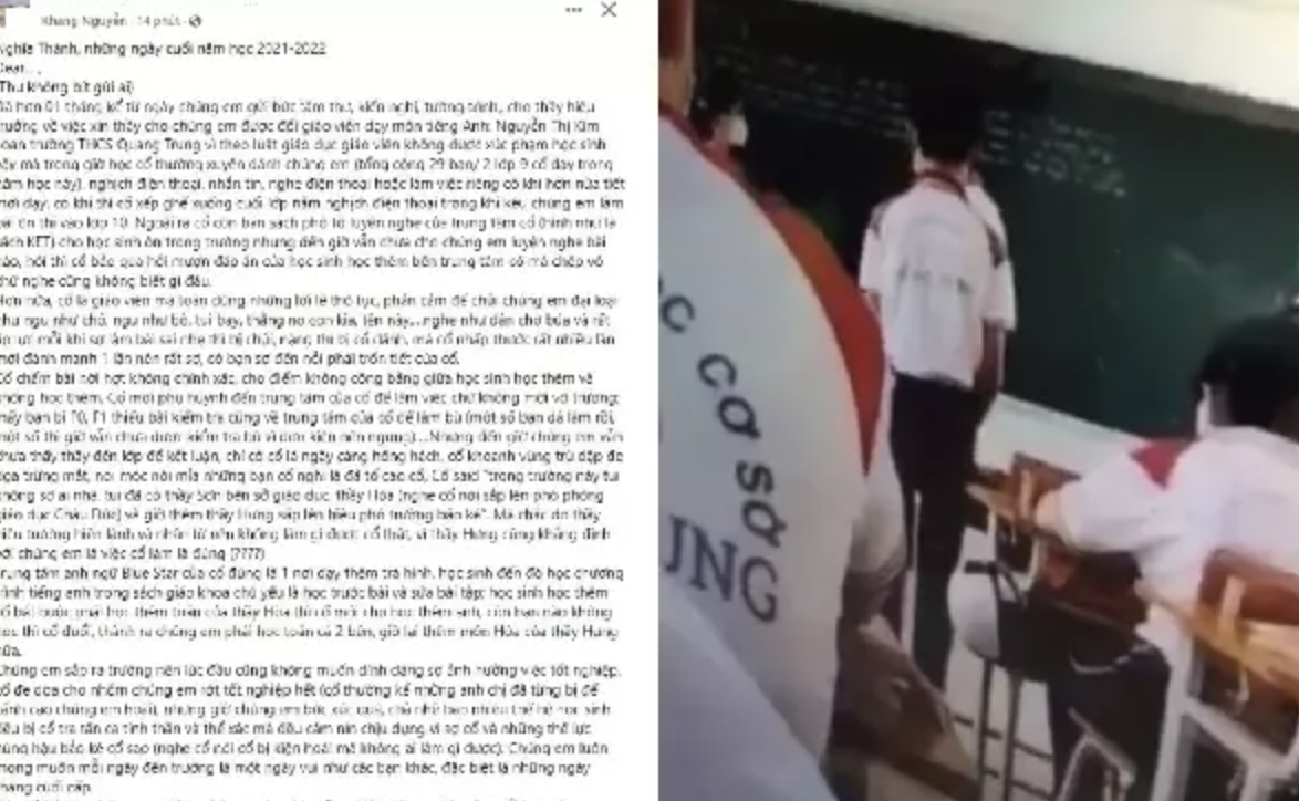 Co giao tieng Anh bi to danh dap hoc tro 'nhu com bua' hinh anh