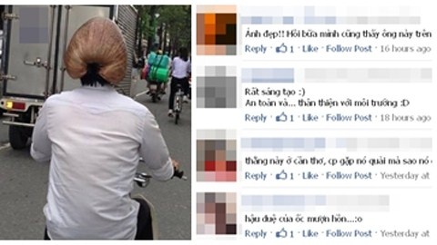 Xon xao buc anh doi mu bao hiem tu gao dua hinh anh