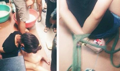 Clip co gai bi troi vi nghi an trom hinh anh