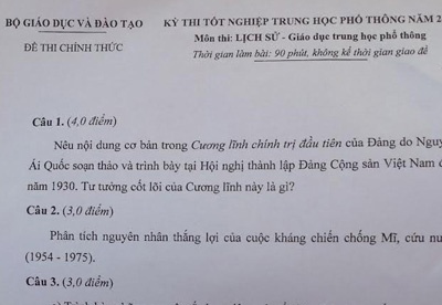 De thi va goi y dap an mon Lich su tot nghiep hinh anh