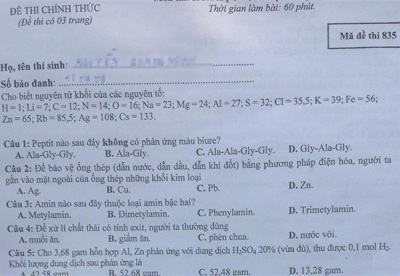 De thi va goi y dap an mon Hoa tot nghiep hinh anh