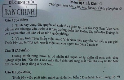 De thi va goi y dap an mon Dia ly khoi C hinh anh