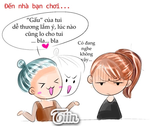 Cô bạn thân thì suốt ngày kể chuyện người yêu.